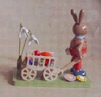 Osterhase mit Bollerwagen